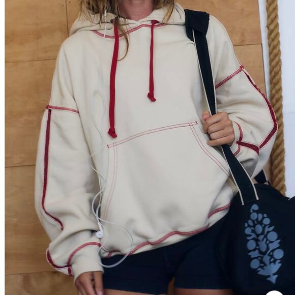 Free People Final Call Rose Logo Hoodie XS - Picture 8 of 10